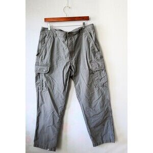 LL Bean Natural Fit Gray Pants 36/29 ripstop hiking mens utility